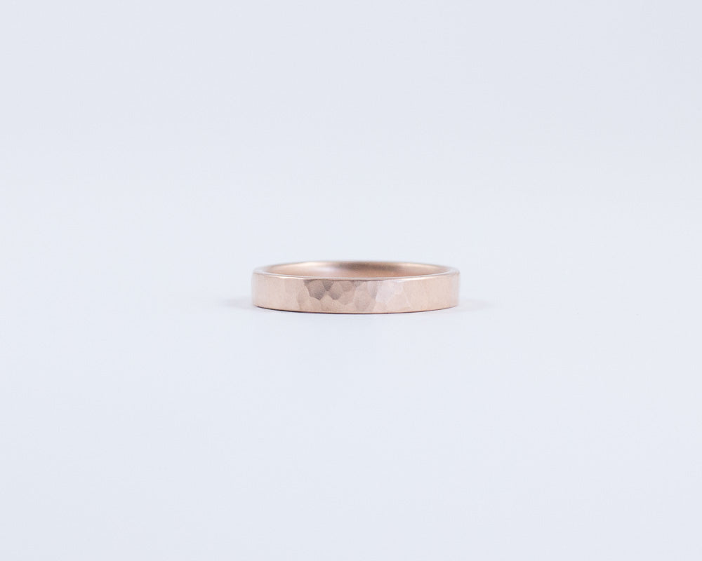 Hammered Ring in Rose Gold - Narrow