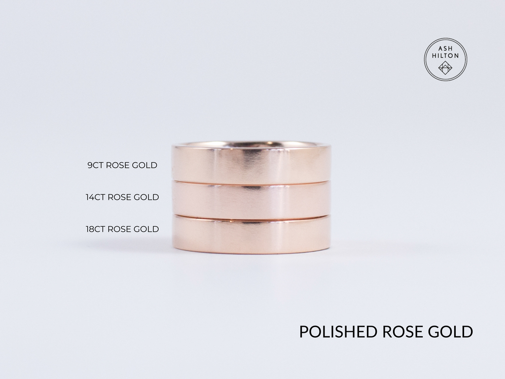 Ethical Rose Alluvial Gold & Recycled Diamond Ring - Narrow – Ash
