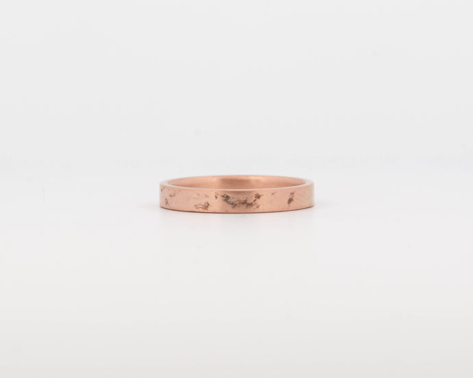 READY TO SHIP #342 Distressed Band in Rose Gold - Narrow