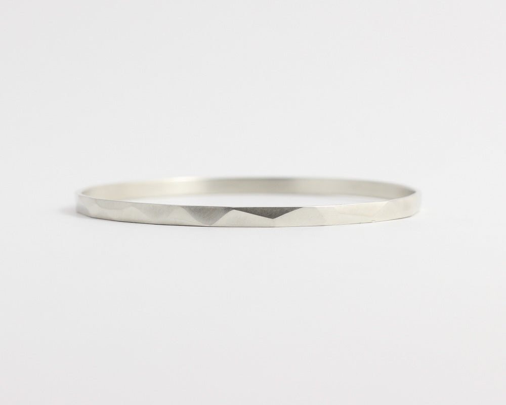 Asymmetrical Facets Bangle, [product_type} - Ash Hilton Jewellery