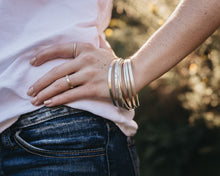 Round Yellow Gold Bangle, [product_type} - Ash Hilton Jewellery