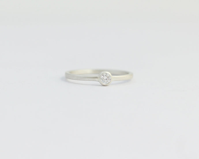 Solitaire Diamond Engagement Ring with Bezel Set Ethical Diamond, [product_type} - Ash Hilton Jewellery