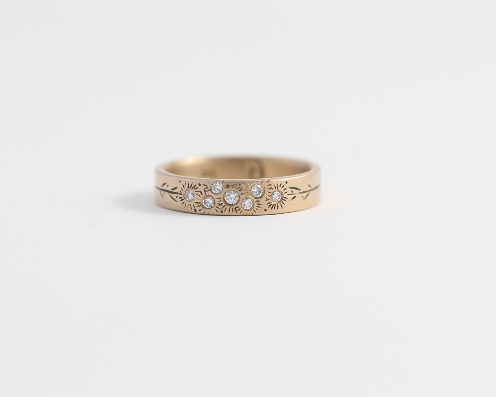 Bouquet Ring in Yellow Gold - Medium, [product_type} - Ash Hilton Jewellery