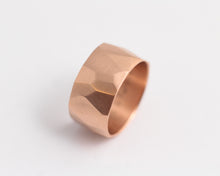 Asymmetrical Facets Ring in Rose Gold - Wide, [product_type} - Ash Hilton Jewellery