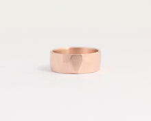Asymmetrical Facets Ring in Rose Gold - Wide, [product_type} - Ash Hilton Jewellery