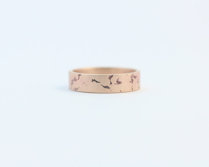 Distressed Ring in Rose Gold - Medium, [product_type} - Ash Hilton Jewellery