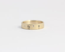 Pine Forest Ring with Diamond Stars in Yellow Gold - Medium, [product_type} - Ash Hilton Jewellery