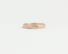 Asymmetrical Facets Ring in Rose Gold - Narrow, [product_type} - Ash Hilton Jewellery