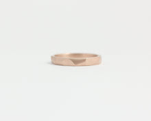 Asymmetrical Facets Ring in Rose Gold - Narrow, [product_type} - Ash Hilton Jewellery