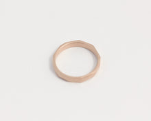 Asymmetrical Facets Ring in Rose Gold - Narrow, [product_type} - Ash Hilton Jewellery