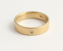 Ethical Yellow Beach Gold & Recycled Diamond Ring - Narrow, [product_type} - Ash Hilton Jewellery