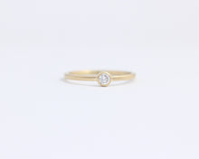 Solitaire Diamond Yellow Gold Engagement Ring with Bezel Set Ethical Diamond