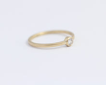 Solitaire Diamond Yellow Gold Engagement Ring with Bezel Set Ethical Diamond