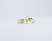 Ocean Waves Ring in Yellow Gold - Medium