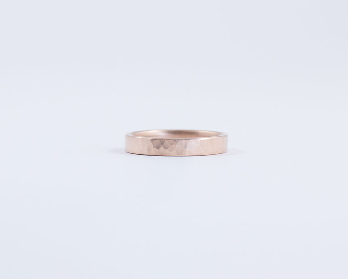 Hammered Ring in Rose Gold - Narrow