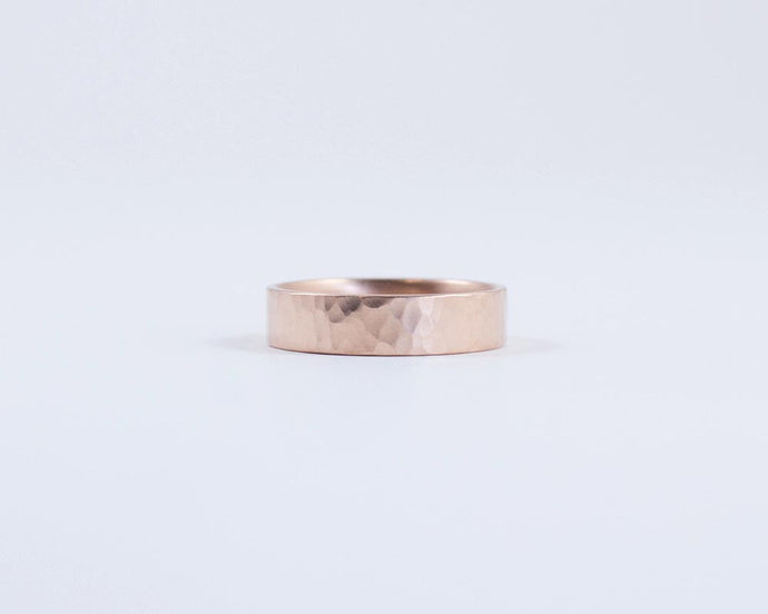 Hammered Ring in Rose Gold - Medium