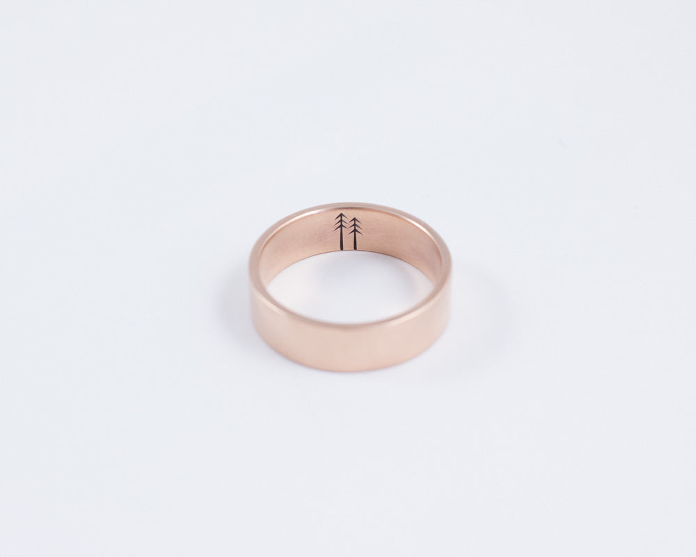 Hidden Trees Woodland Ring in Rose Gold - Medium