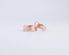 Ocean Waves Ring in Rose Gold - Medium