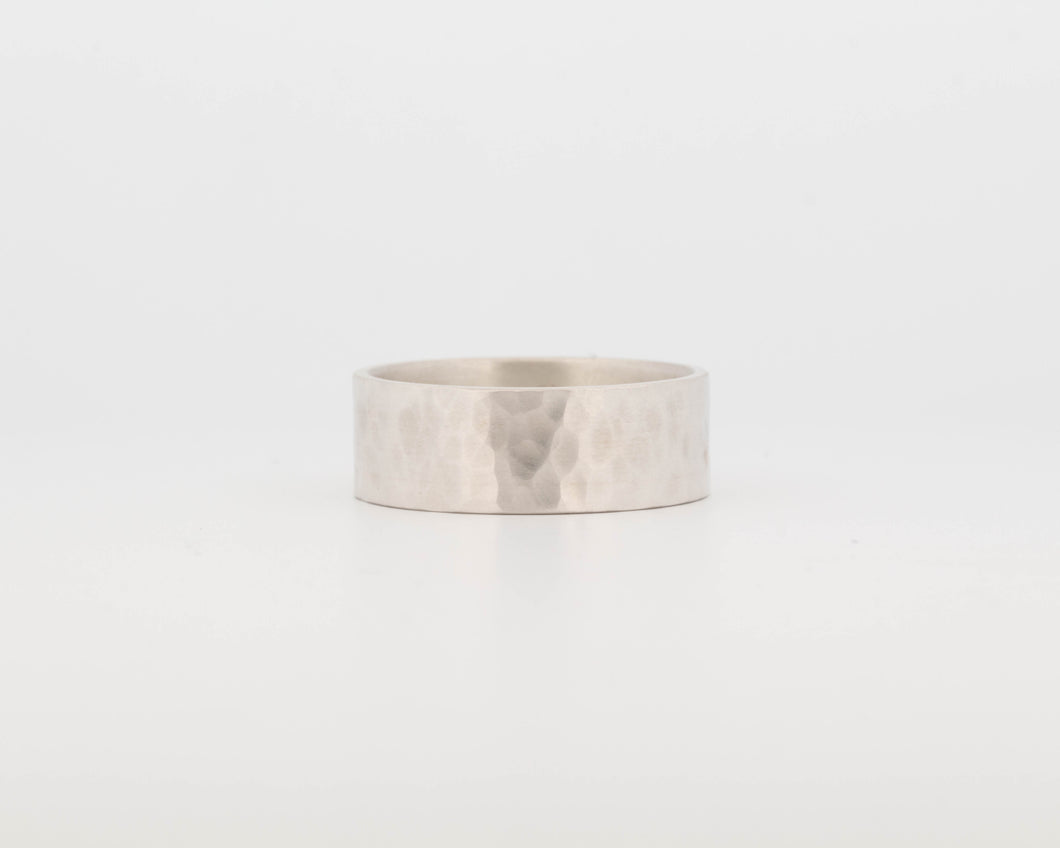 READY TO SHIP #282 Hammered Ring - Wide