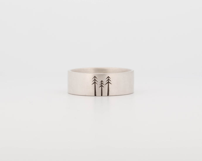 READY TO SHIP #284 Three Pines Woodland Ring - Medium - Size 8