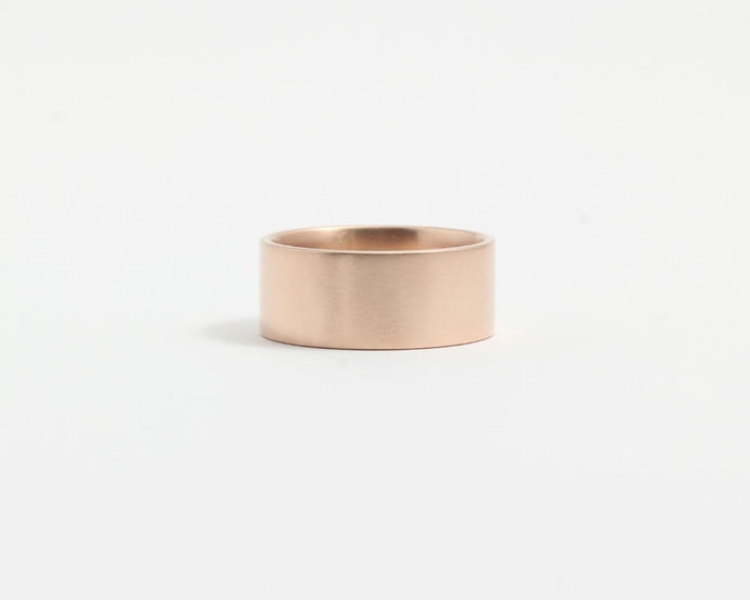 Ethical Rose Beach Gold Band - Wide