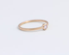 Solitaire Diamond Rose Gold Engagement Ring with Bezel Set Ethical Diamond