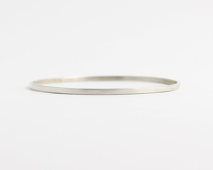 White Gold/Silver Bangle, [product_type} - Ash Hilton Jewellery