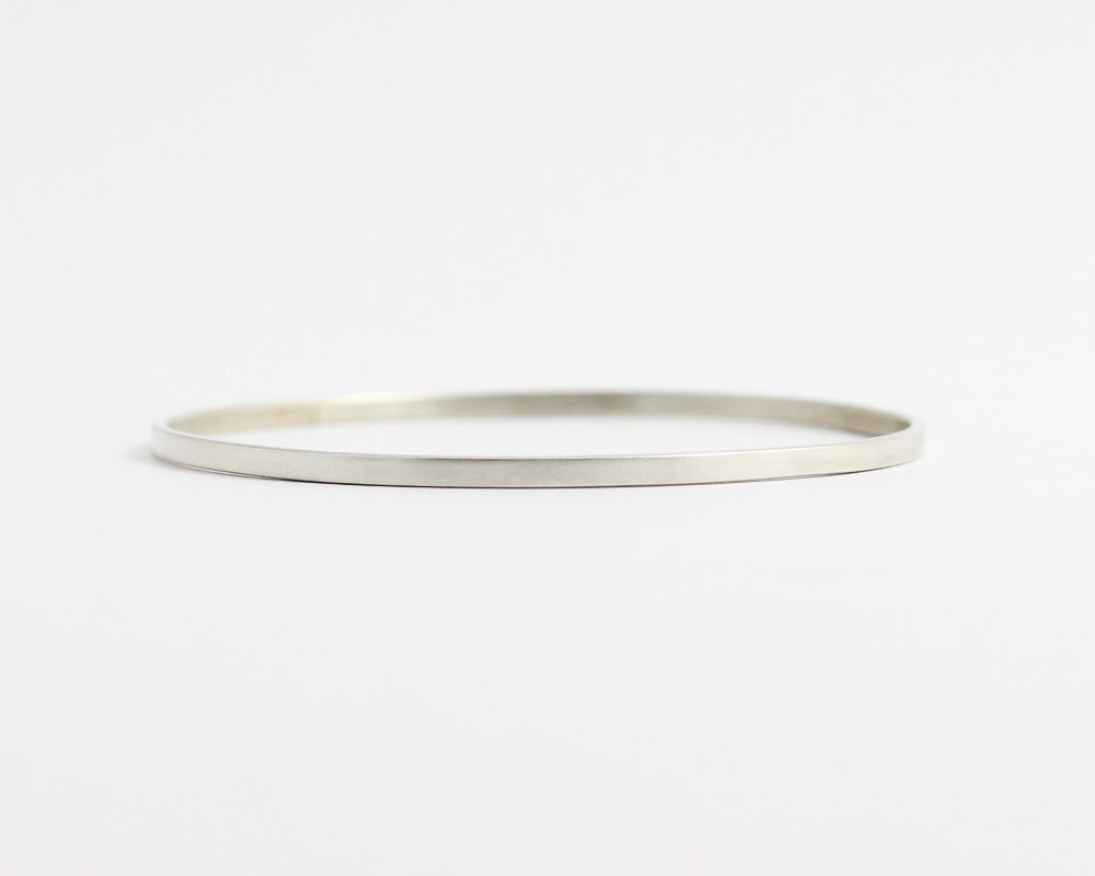 White Gold/Silver Bangle, [product_type} - Ash Hilton Jewellery