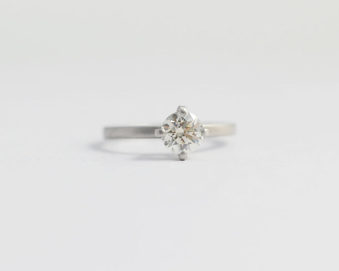 Solitaire Diamond Engagement Ring with 4 Claw set Ethical Diamond, [product_type} - Ash Hilton Jewellery