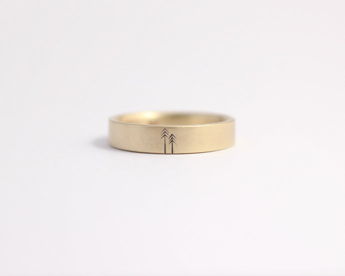 Woodland Ring in Yellow Gold - Medium, [product_type} - Ash Hilton Jewellery