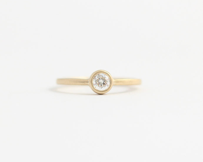 Ethical Bezel Set Diamond Ring Yellow Gold, [product_type} - Ash Hilton Jewellery