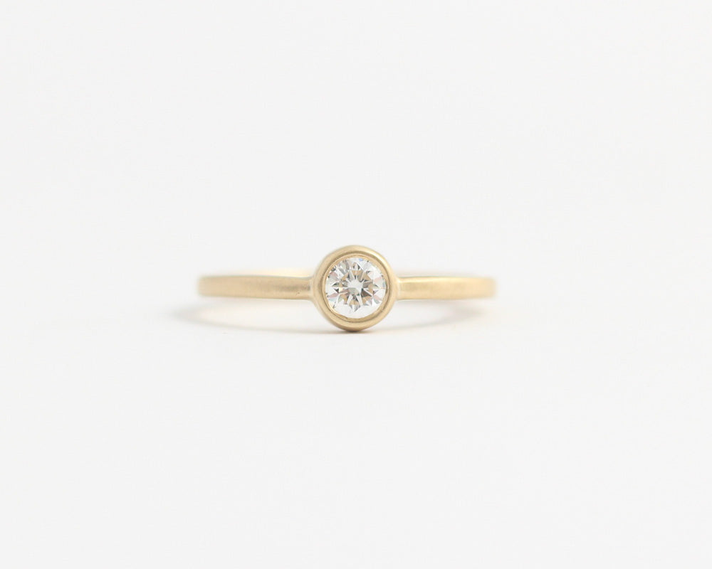 Ethical Bezel Set Diamond Ring Yellow Gold, [product_type} - Ash Hilton Jewellery