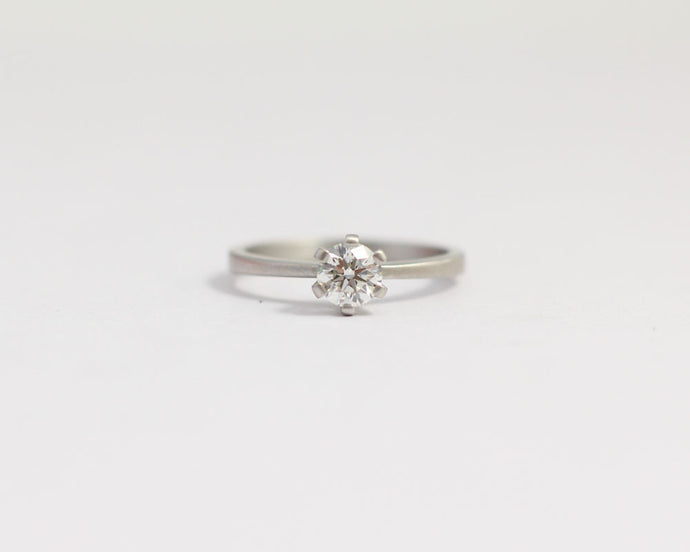 Platinum Engagement Ring with 6 Claw Set Ethical Diamond, [product_type} - Ash Hilton Jewellery