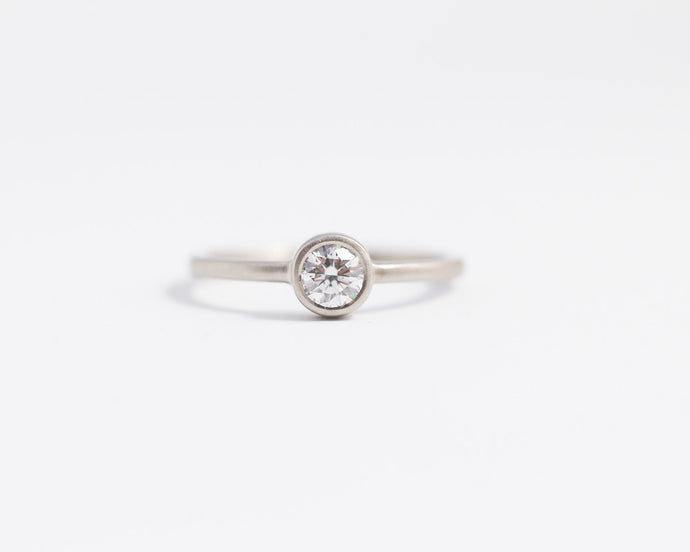 Ethical Bezel Set Diamond Ring Platinum, [product_type} - Ash Hilton Jewellery