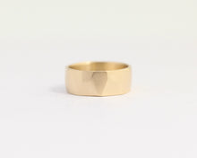 Asymmetrical Facets Ring in Yellow Gold - Wide, [product_type} - Ash Hilton Jewellery