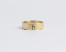 Woodland Ring in Yellow Gold - Wide, [product_type} - Ash Hilton Jewellery