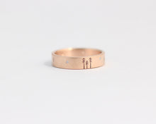 Pine Forest Ring with Diamond Stars in Rose Gold - Medium, [product_type} - Ash Hilton Jewellery