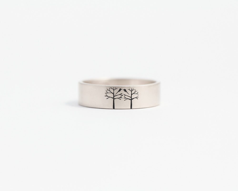 Birds in Trees Ring - Medium, [product_type} - Ash Hilton Jewellery