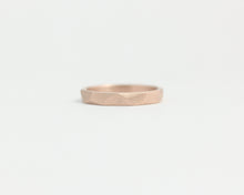 Asymmetrical Facets Ring in Rose Gold - Narrow, [product_type} - Ash Hilton Jewellery