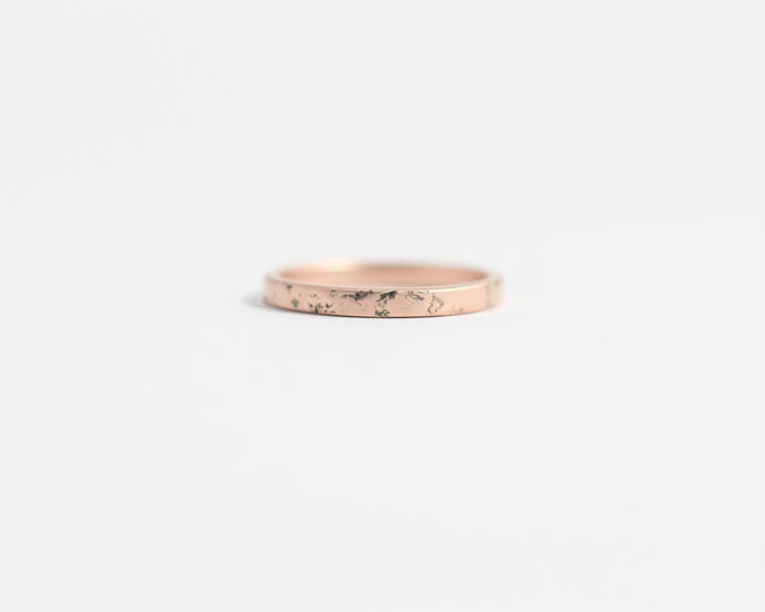 Distressed Band in Rose Gold - Narrow, [product_type} - Ash Hilton Jewellery