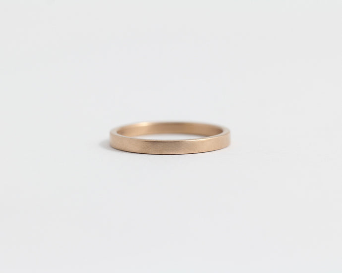 Ethical Rose Beach Gold Band - Narrow, [product_type} - Ash Hilton Jewellery