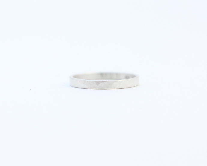 Hammered Ring - Narrow, [product_type} - Ash Hilton Jewellery