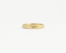 Asymmetrical Facets Ring in Yellow Gold - Narrow, [product_type} - Ash Hilton Jewellery