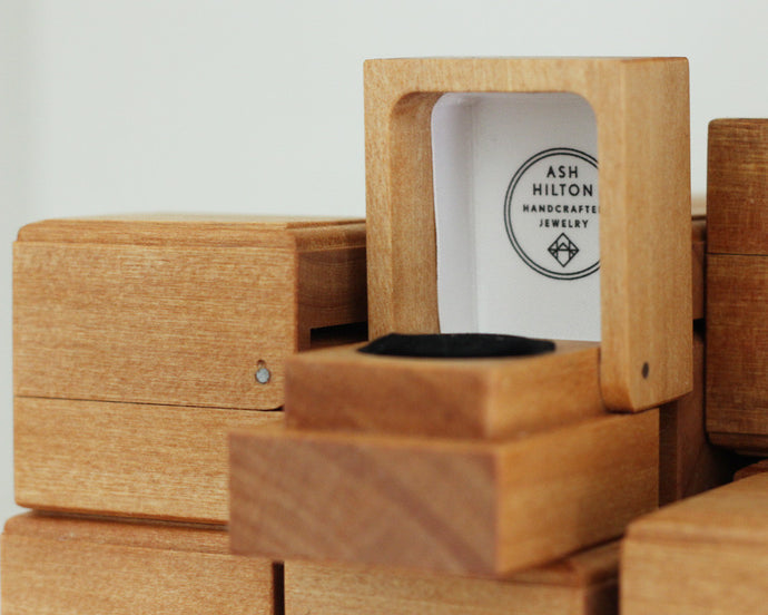 Handmade Wooden Ring Box, [product_type} - Ash Hilton Jewellery