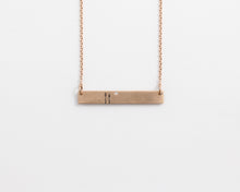 Woodland Bar Necklace with Diamond in Rose Gold, [product_type} - Ash Hilton Jewellery