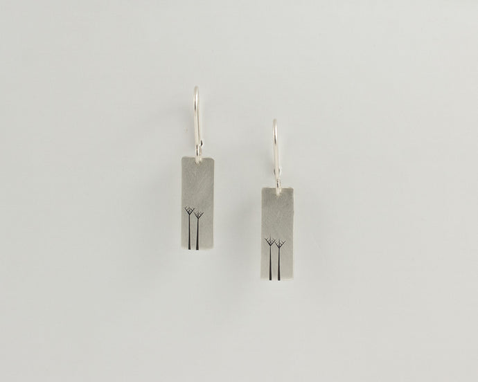 Nikau Etched Earrings