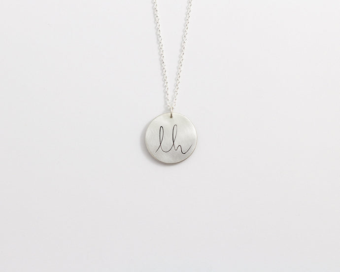 Round Initials Necklace - Small, [product_type} - Ash Hilton Jewellery