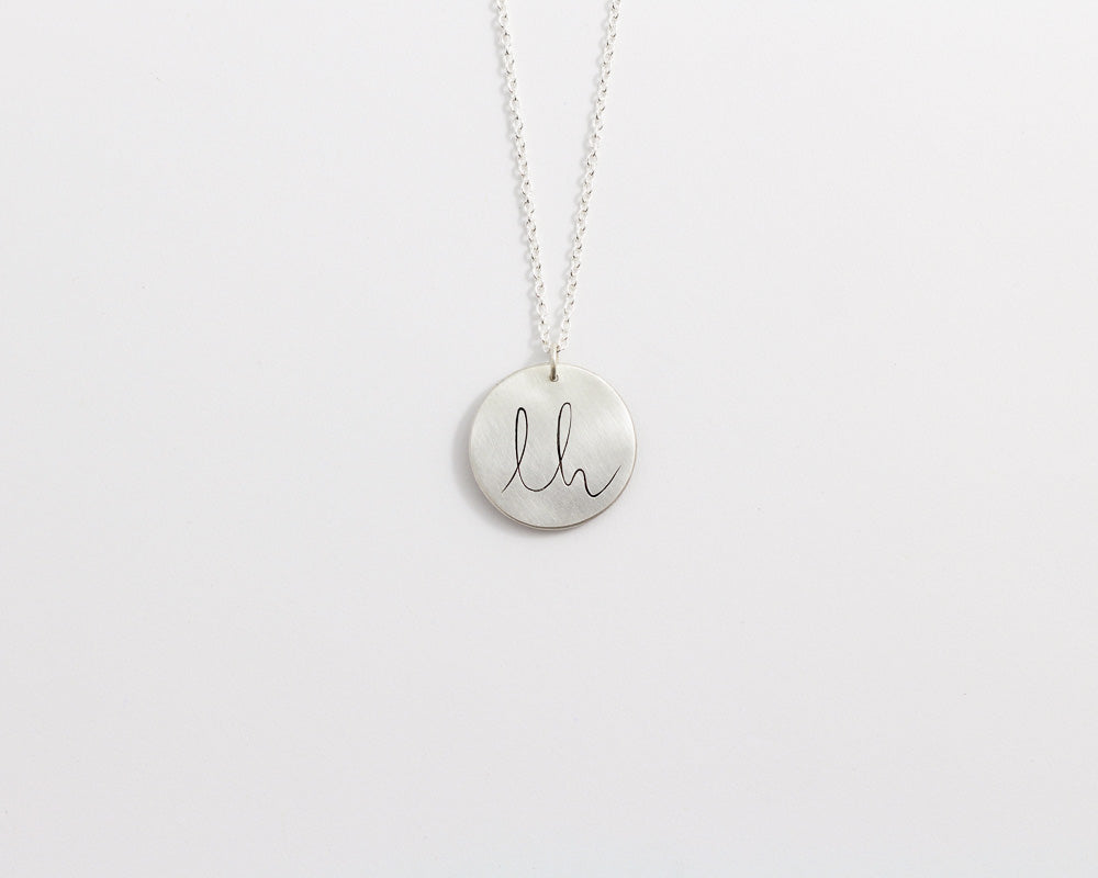 Round Initials Necklace - Small, [product_type} - Ash Hilton Jewellery