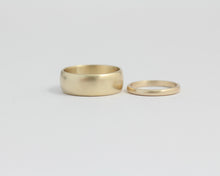 Rounded Ethical Yellow Beach Gold Band - Wide, [product_type} - Ash Hilton Jewellery