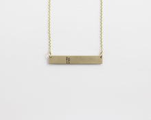 Woodland Bar Necklace in Yellow Gold, [product_type} - Ash Hilton Jewellery